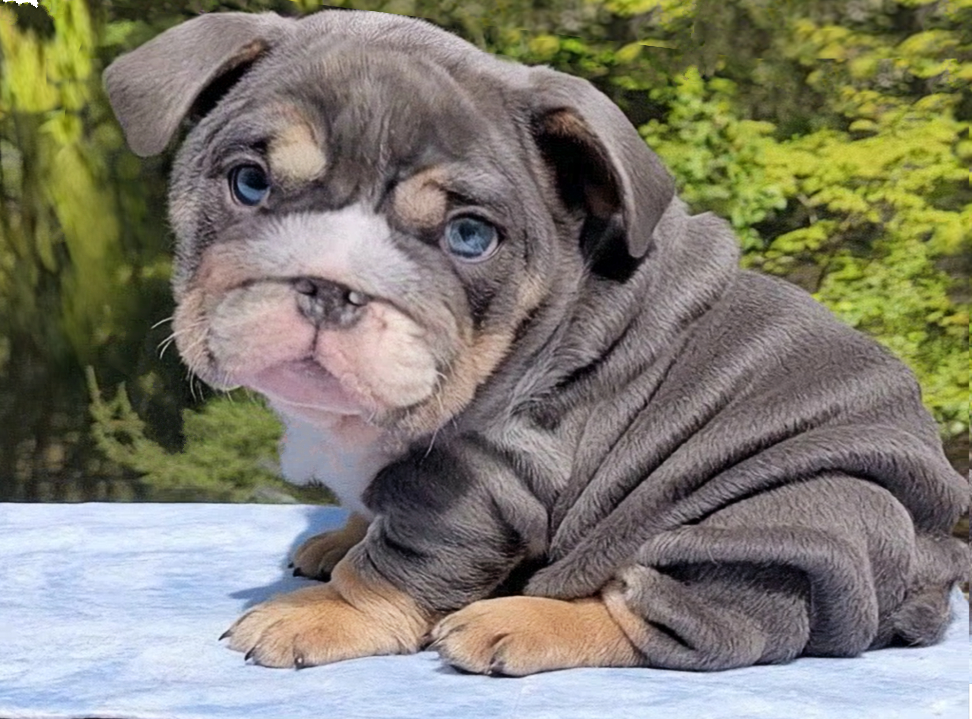 Blue bulldog puppy for sale