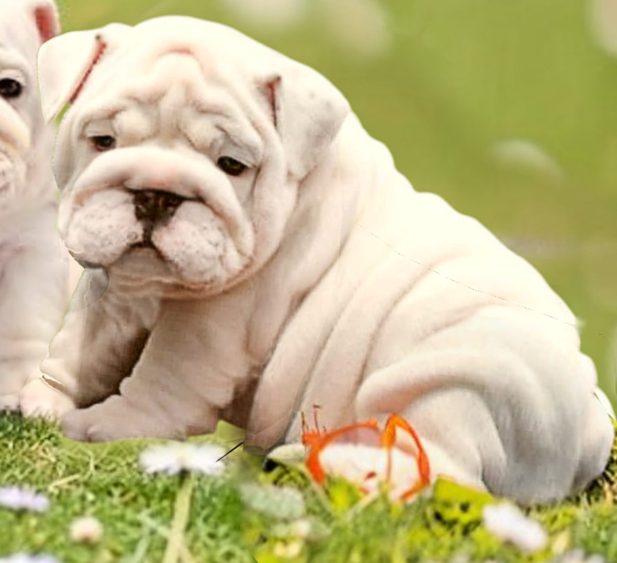 White Bulldog puppy for sale