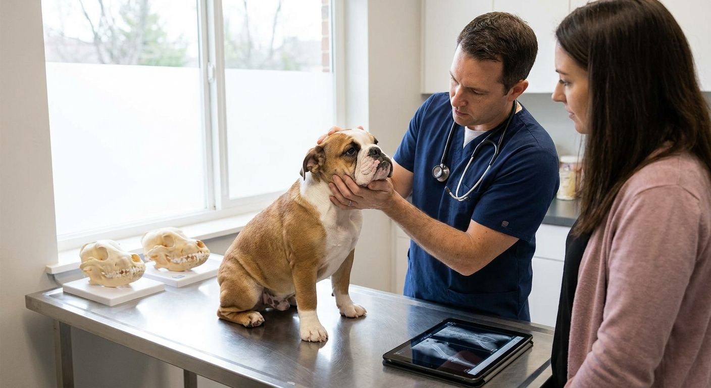 How to evaluate English Bulldog skull and jaw health before buying