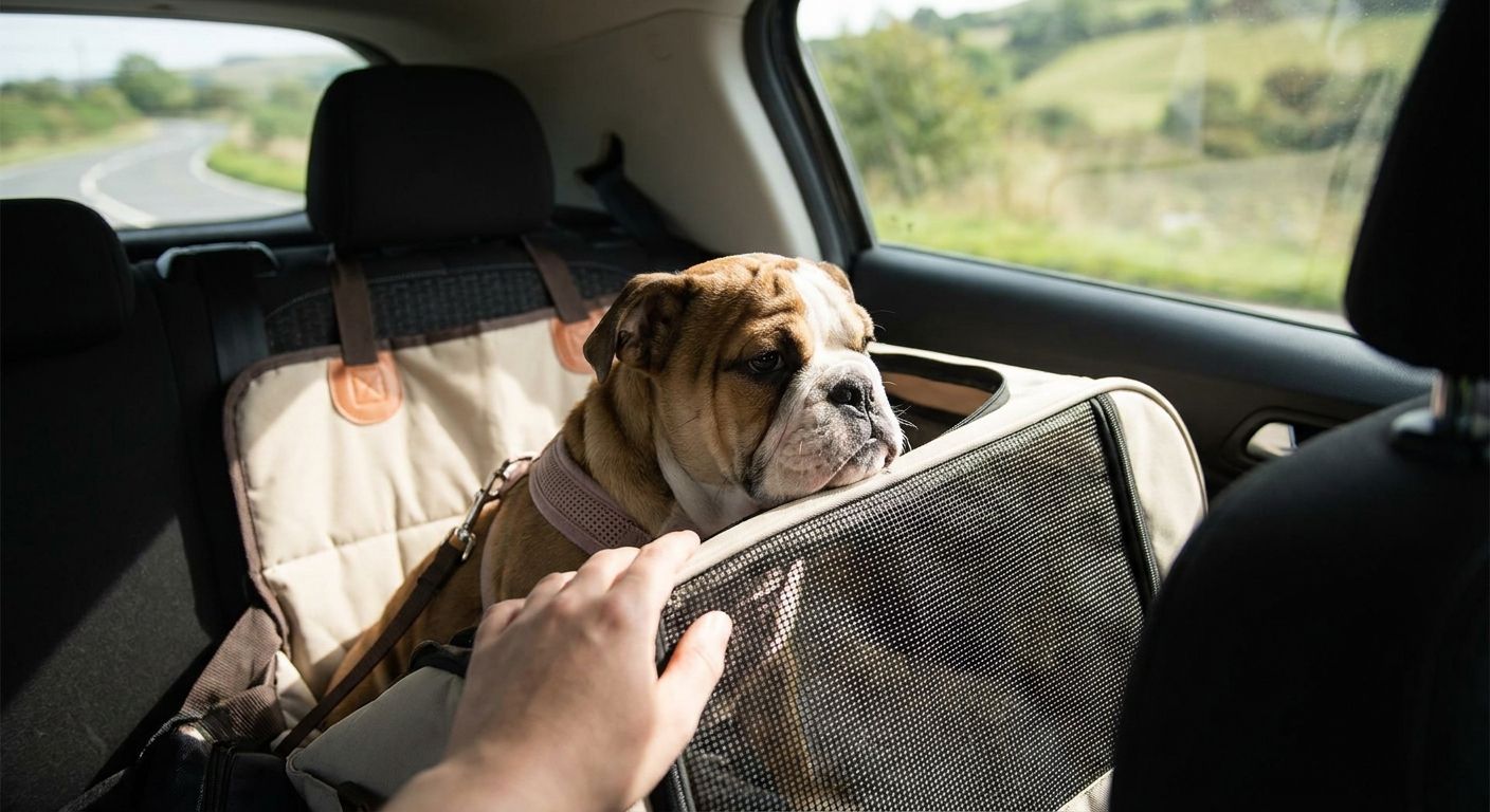 How to travel safely with an English Bulldog puppy by car