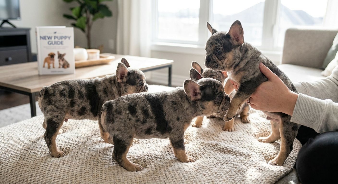 Merle French Bulldog puppies for first-time owners