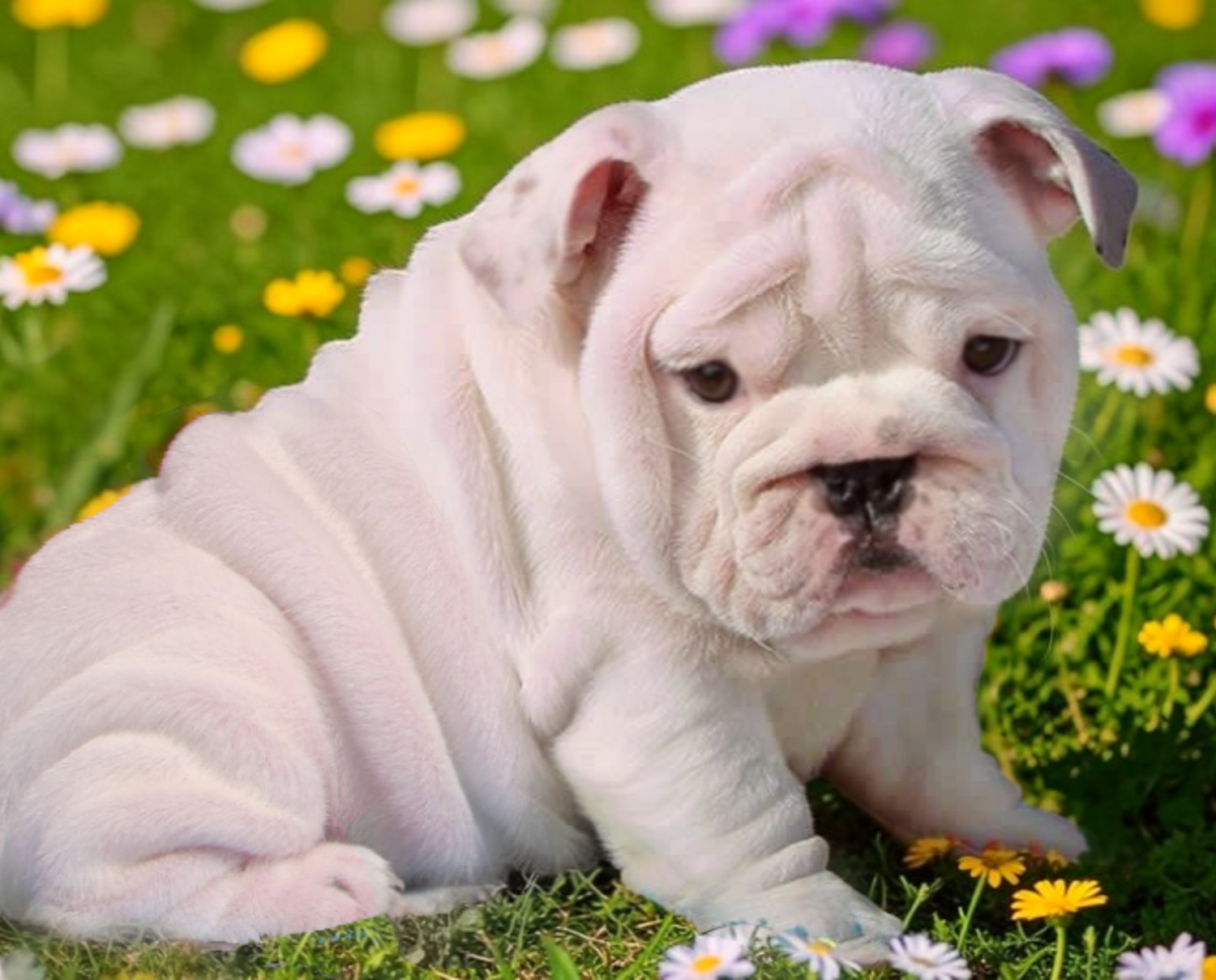 white English Bulldog puppy
