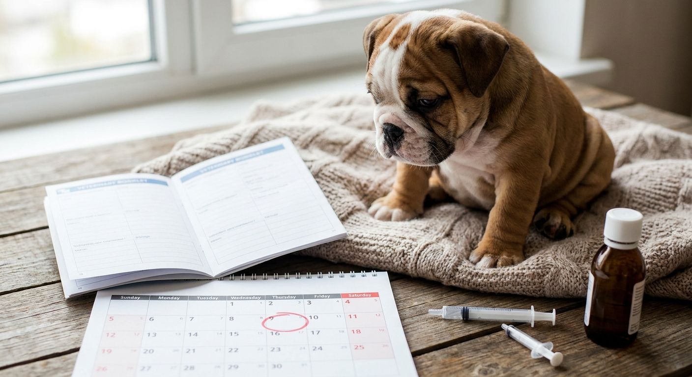 Bulldog puppy deworming schedule for new owners