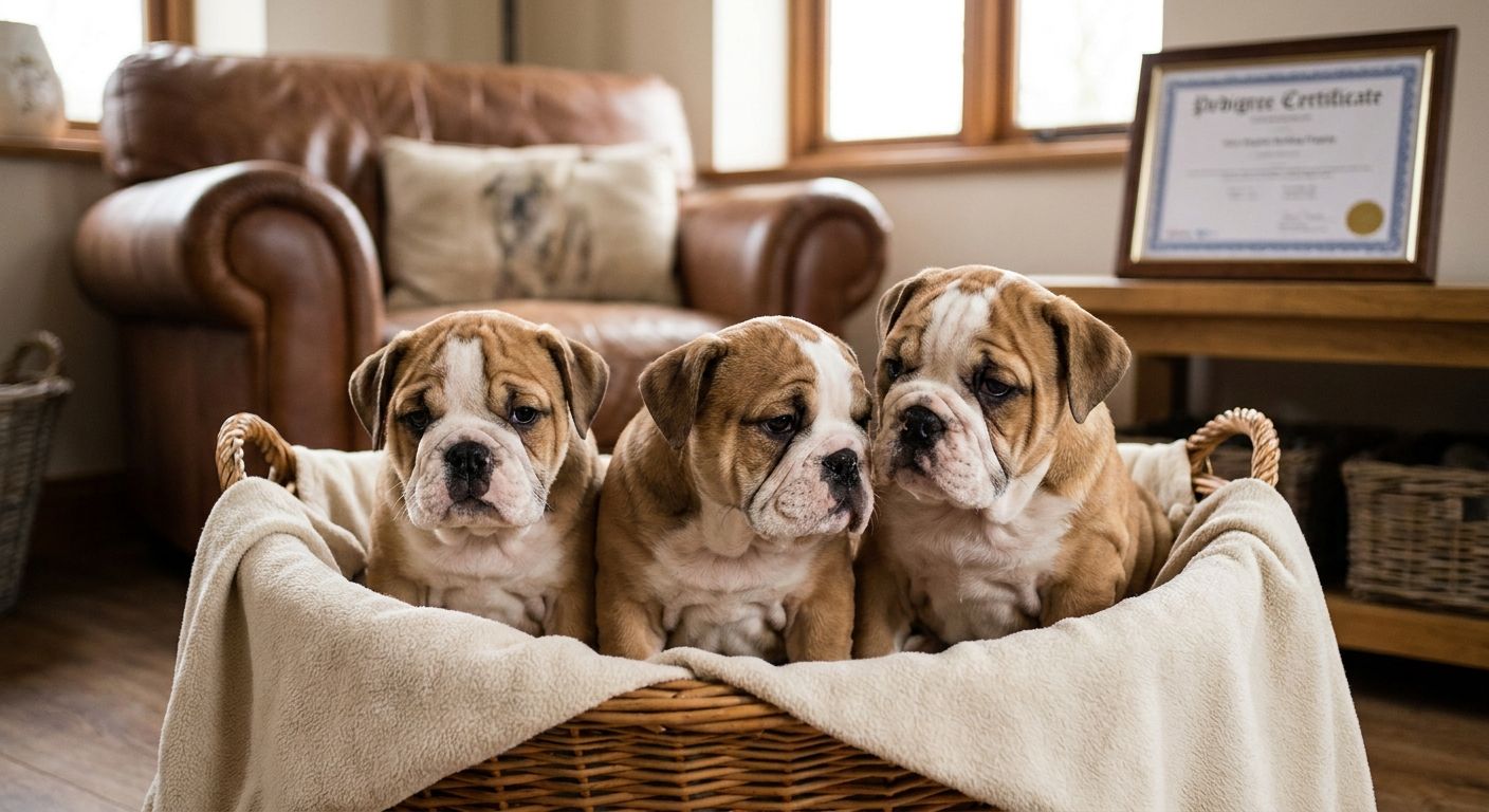 Champion bloodline English Bulldog puppies for collectors