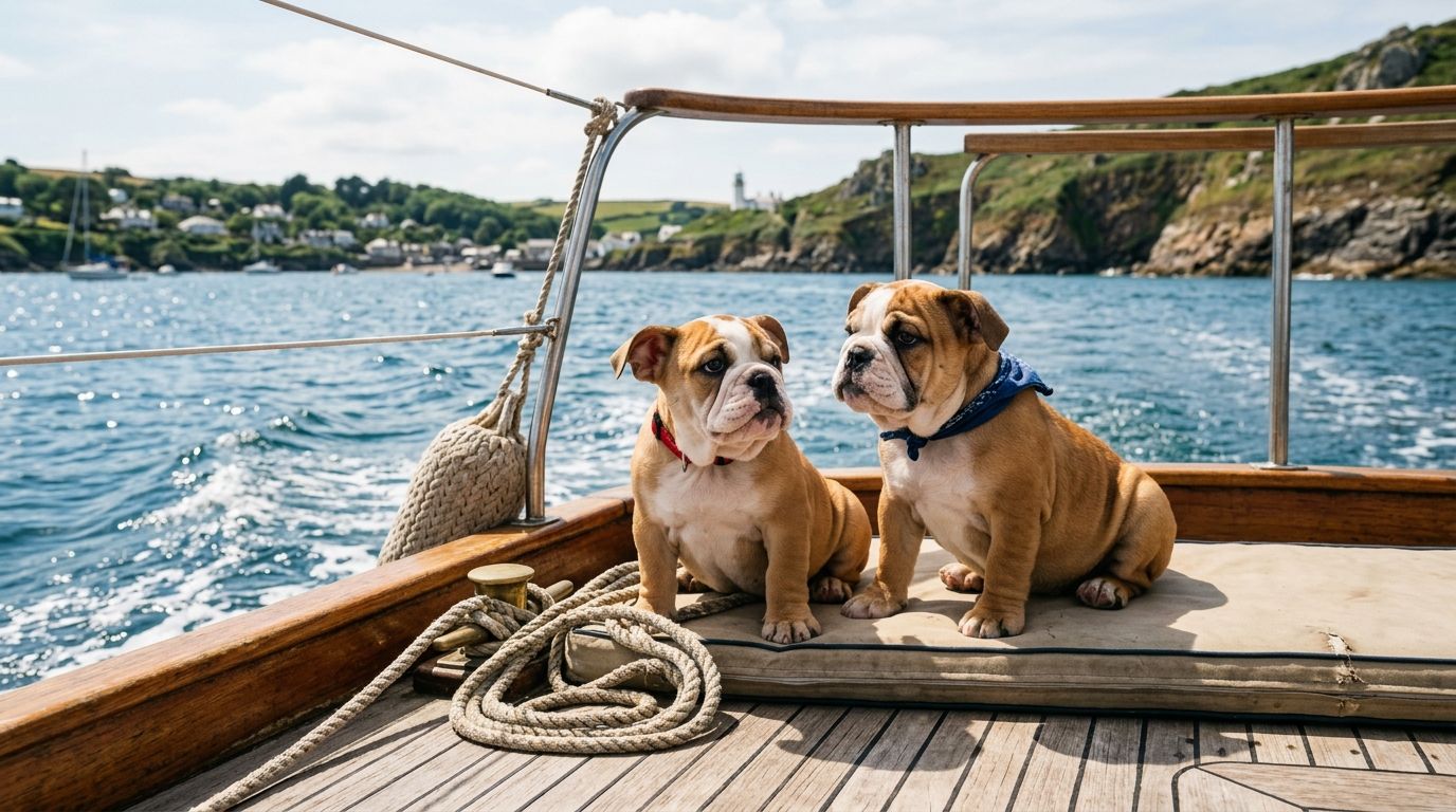 English Bulldog puppies for boat and coastal living
