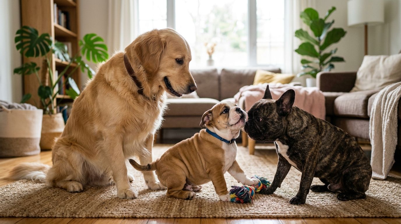 English Bulldog puppies for multi-dog households