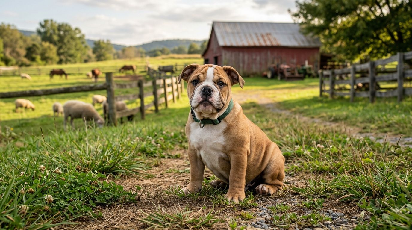 English Bulldog puppies for rural and farm properties