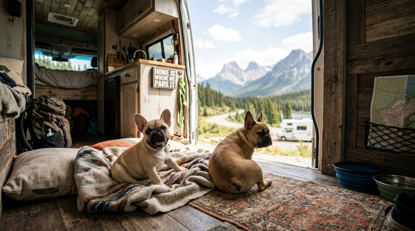 French Bulldog puppies for RV and van life owners