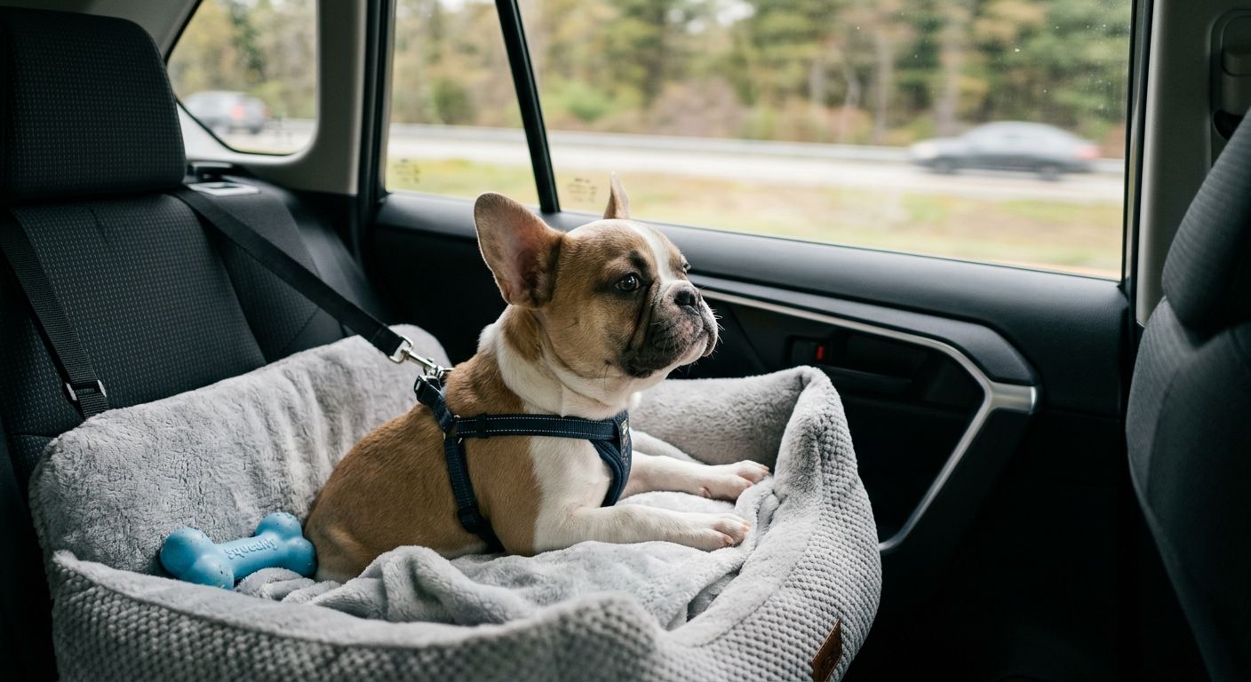How to calm a French Bulldog puppy during car rides