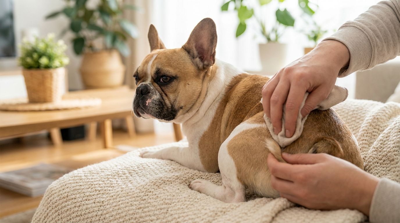 How to care for a French Bulldog's tail pocket