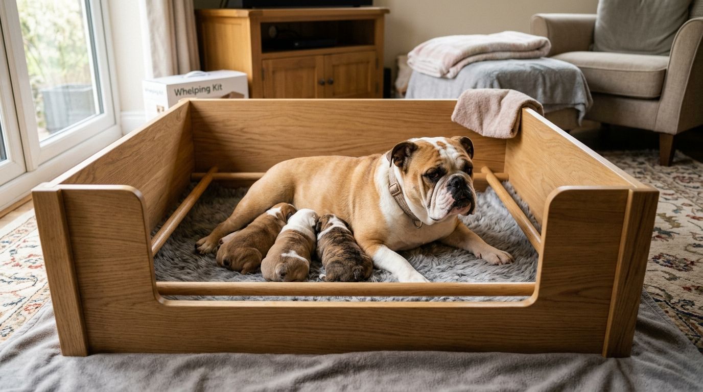 How to choose a whelping box for a bulldog breeding program