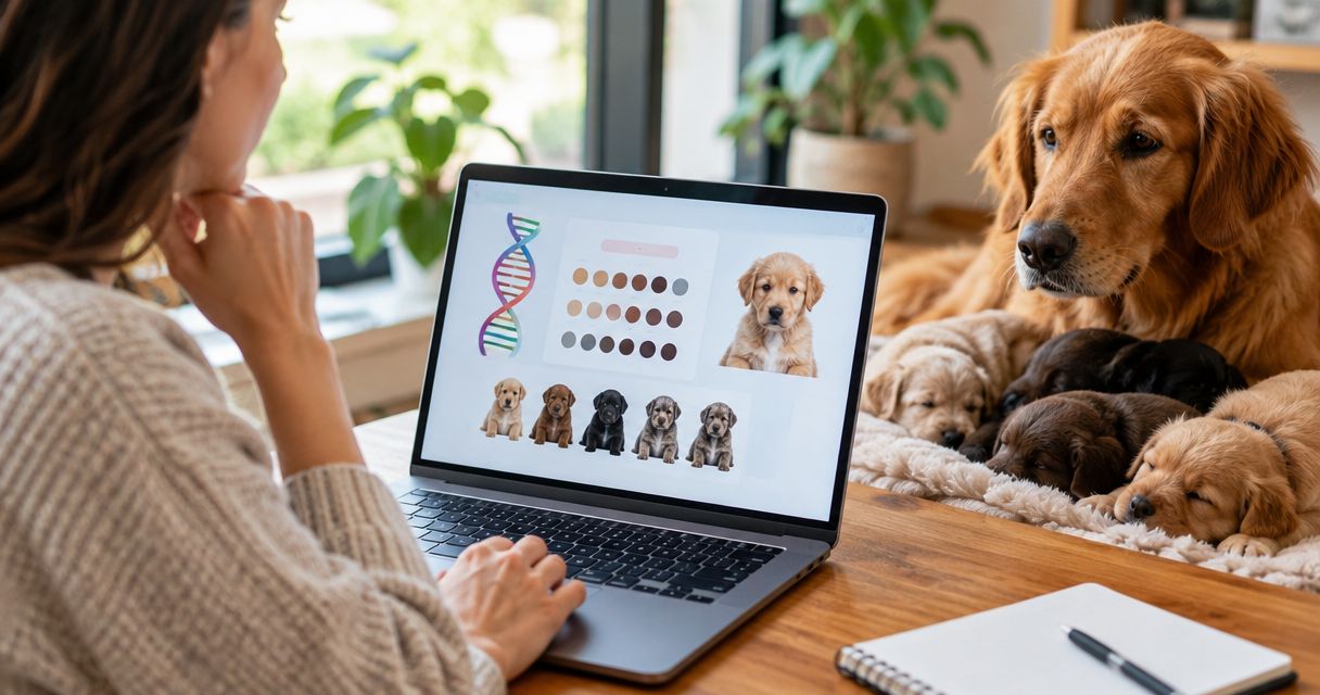How to connect a stud's DNA color-genetics report to litter color predictions