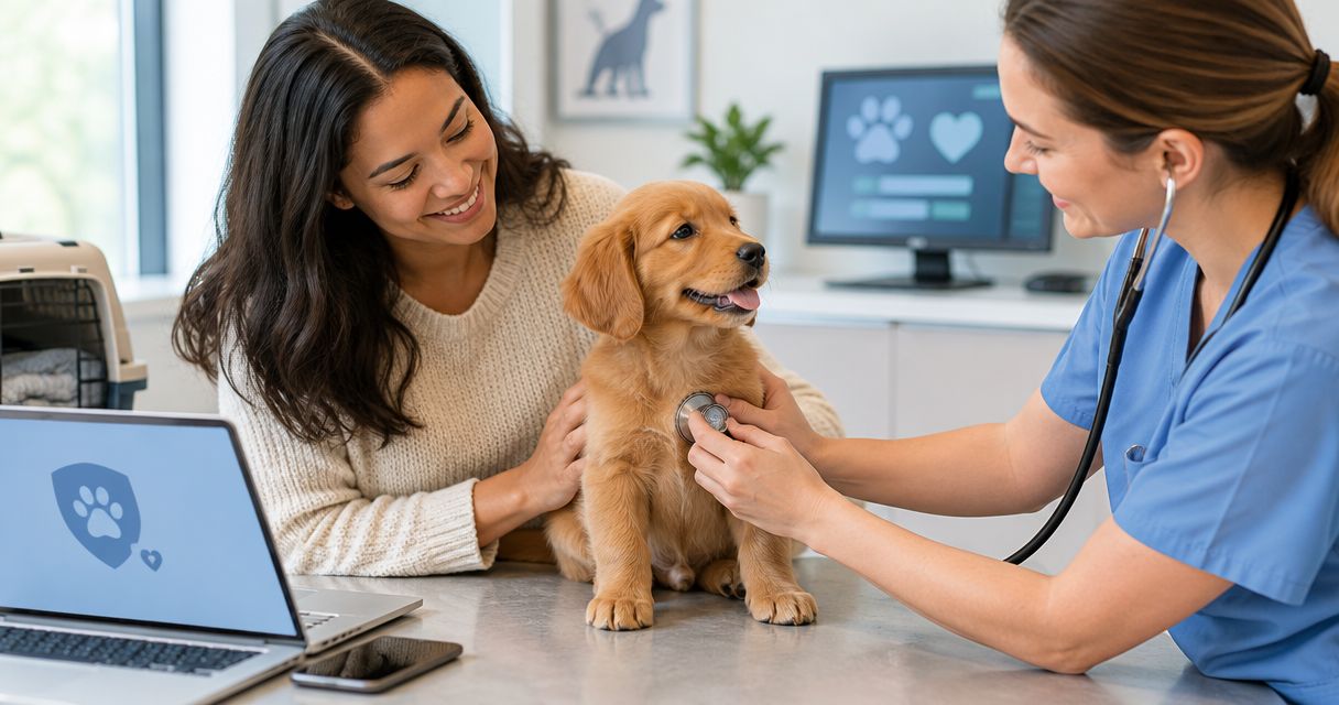 How to connect pet insurance enrollment to your puppy's first vet visit
