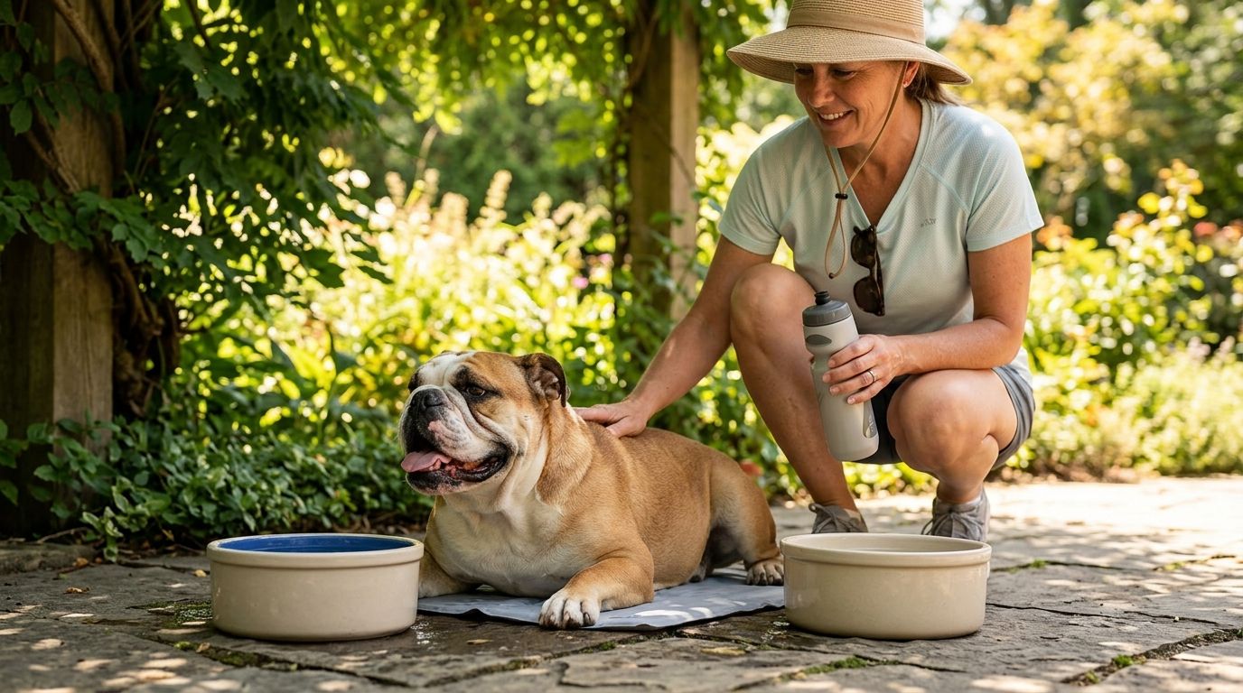 How to exercise an English Bulldog safely in heat