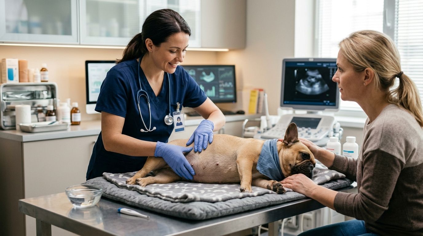 How to prepare a French Bulldog dam for a scheduled C-section