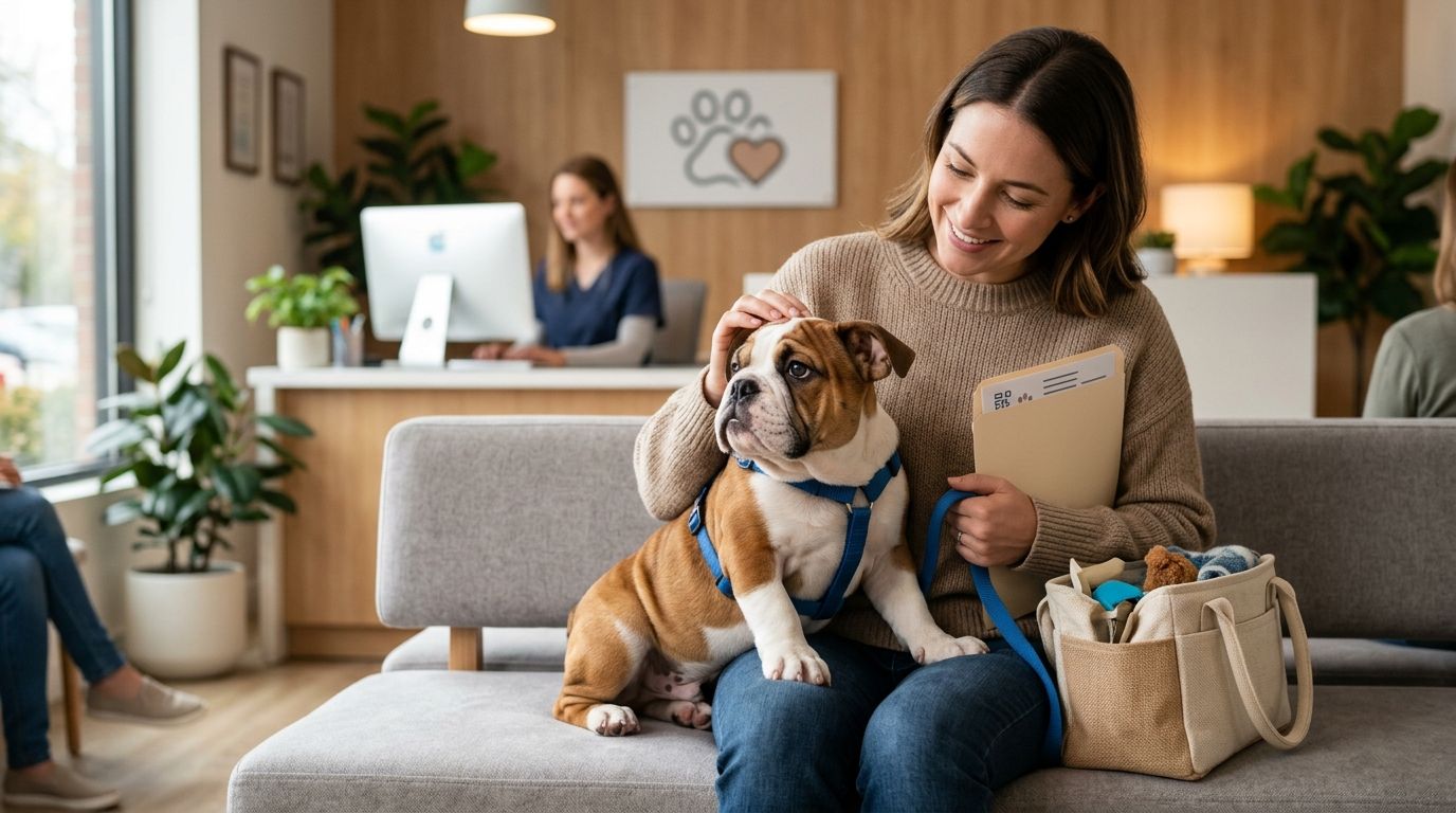 How to prepare an English Bulldog puppy for its first vet visit