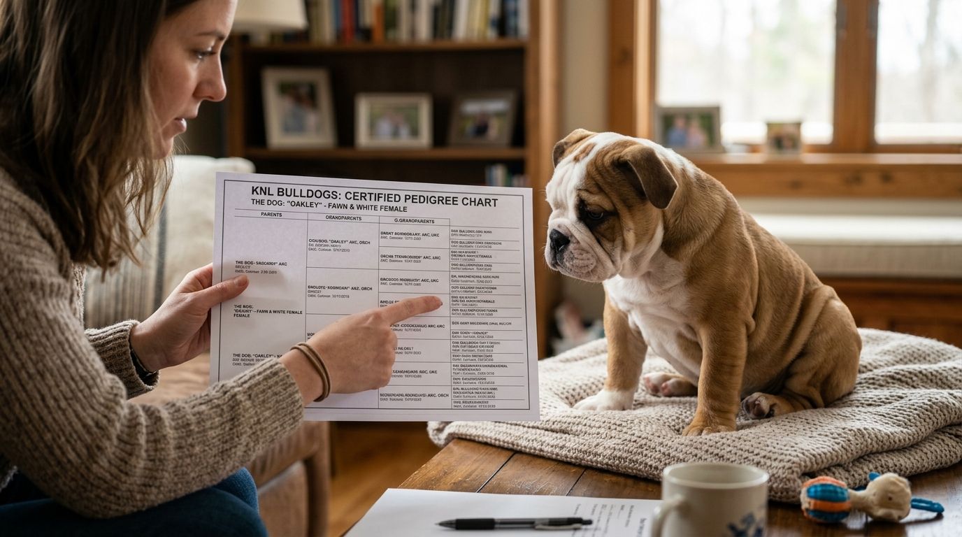 Bulldog Puppy Pedigree Chart: How to Read One in 2026