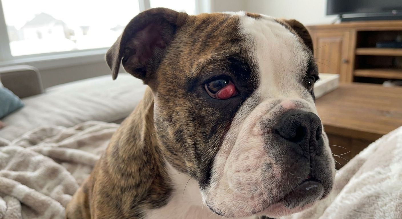 How to recognize cherry eye in an English Bulldog puppy