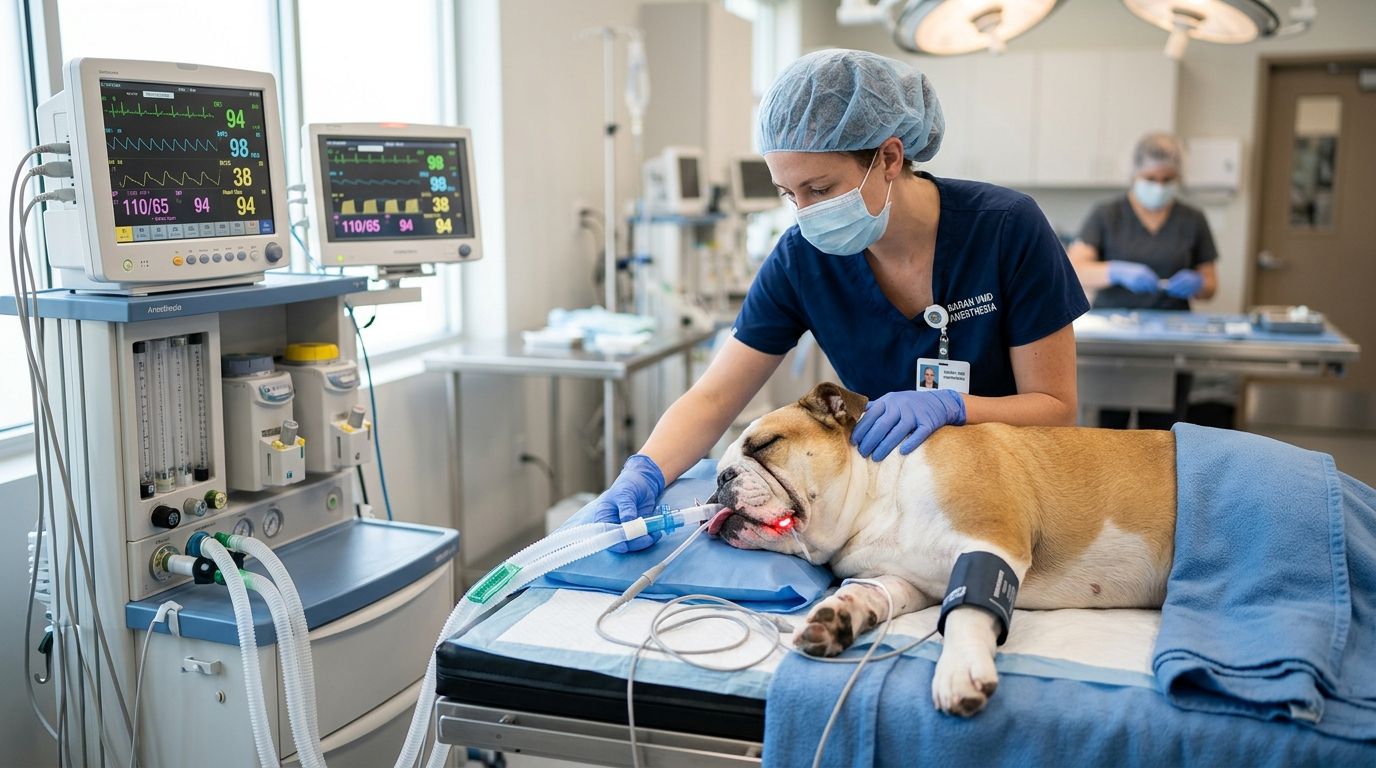How to reduce anesthesia risk for a Bulldog's surgery