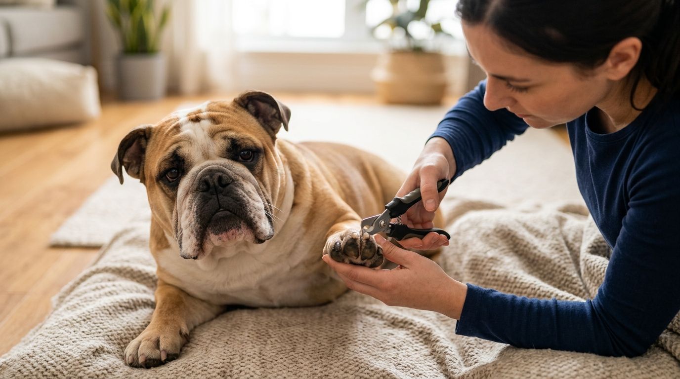 How to trim an English Bulldog's nails safely