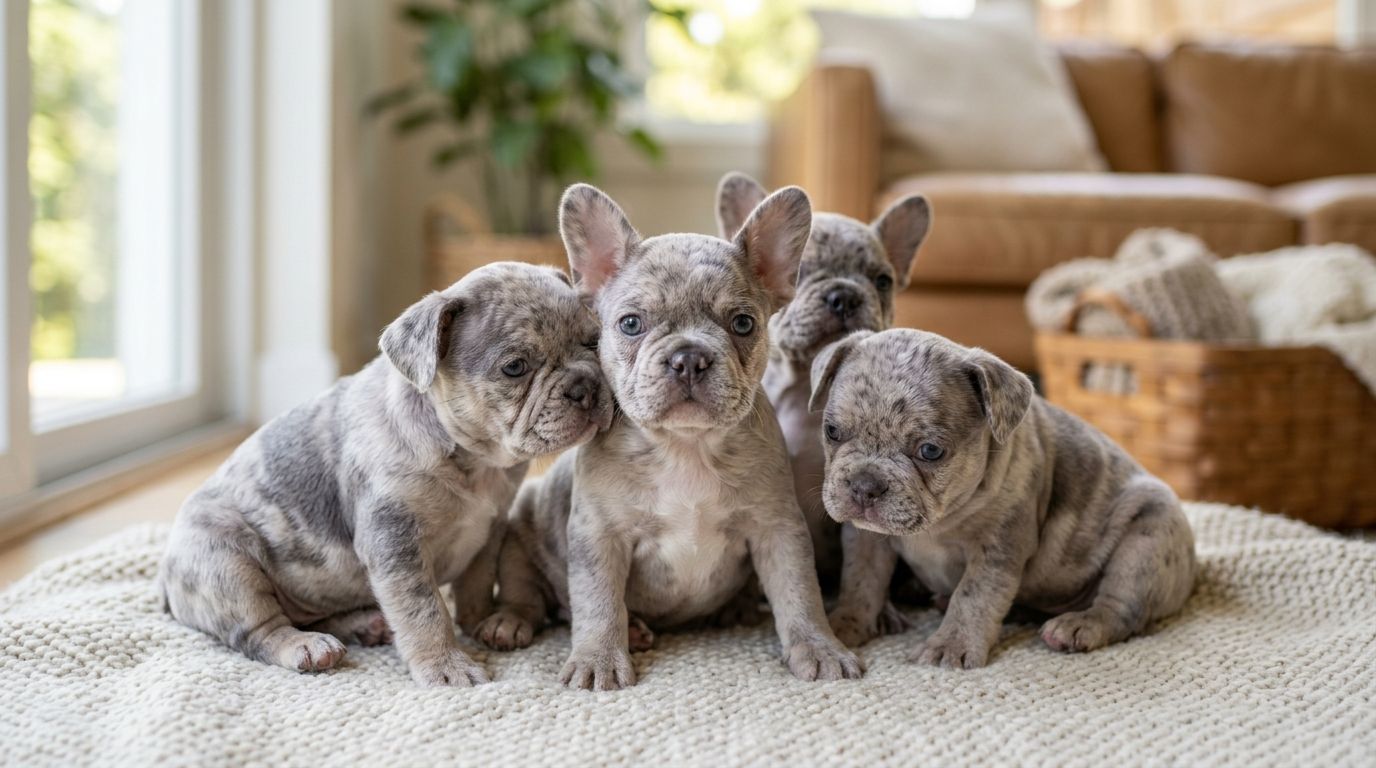 Lilac merle French Bulldog puppies for color collectors