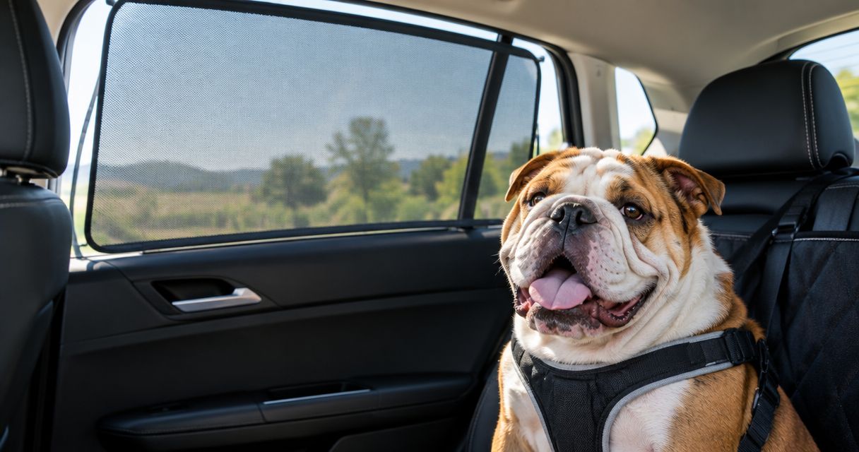 Best car window sunshades for Bulldogs riding in hot cars