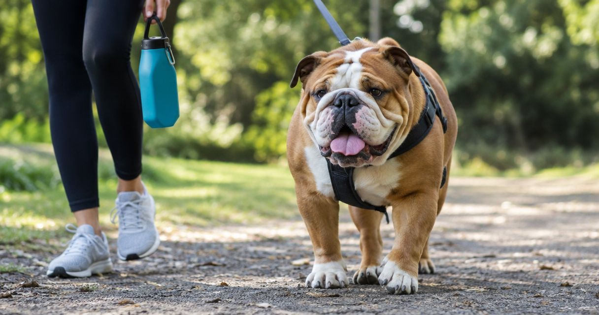 Best portable water bottles for walking an English Bulldog