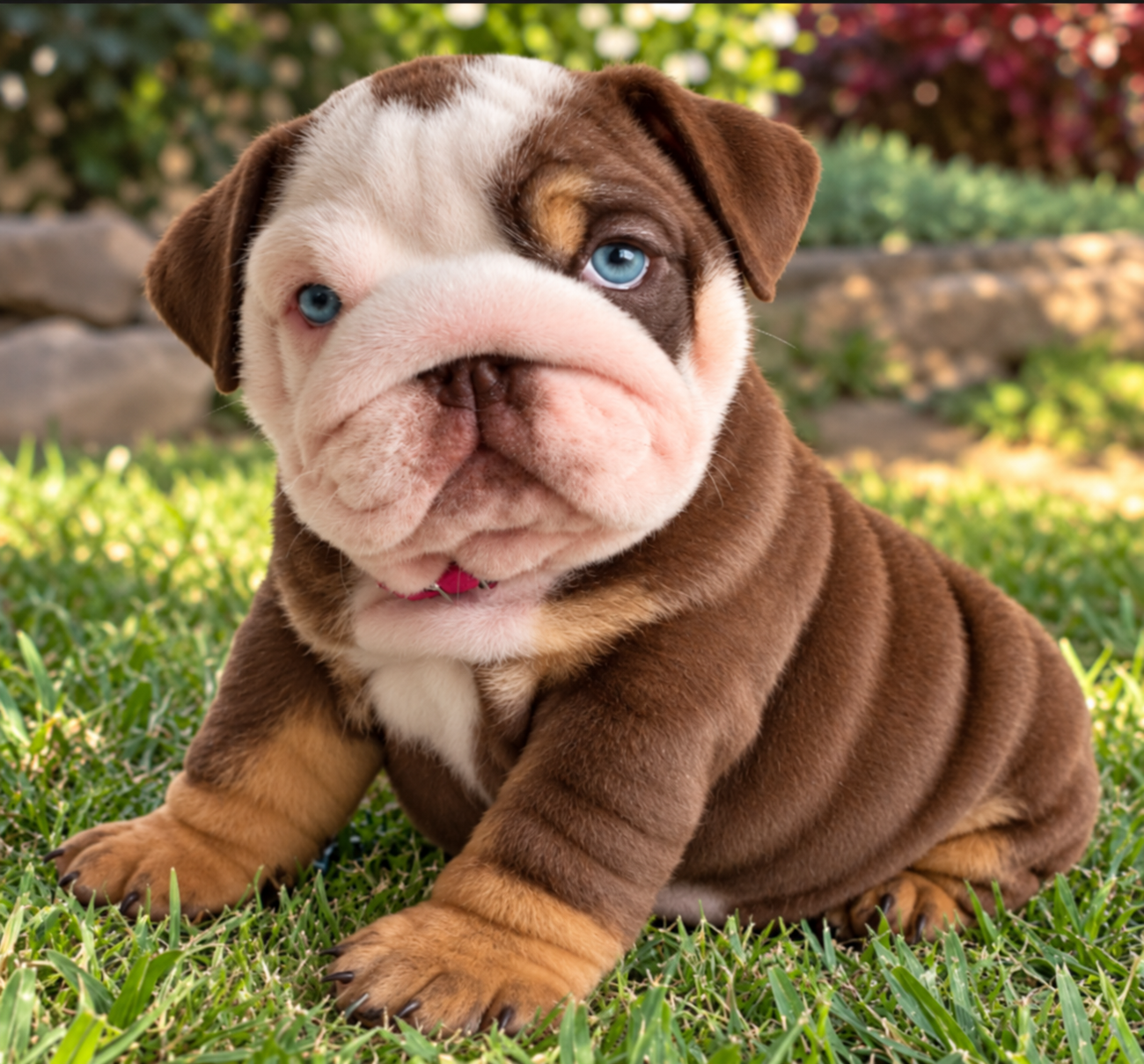 Chocolate english bulldog